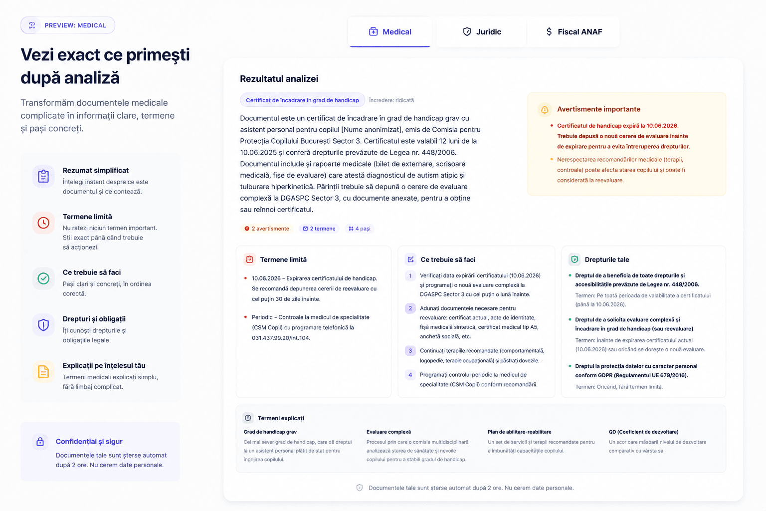 Exemplu analiză Medical